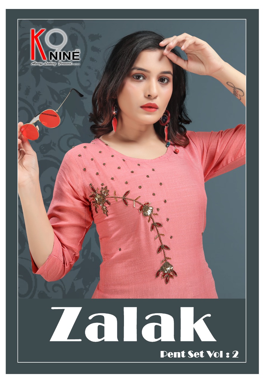 Rayon Slub Handwork Pant Set